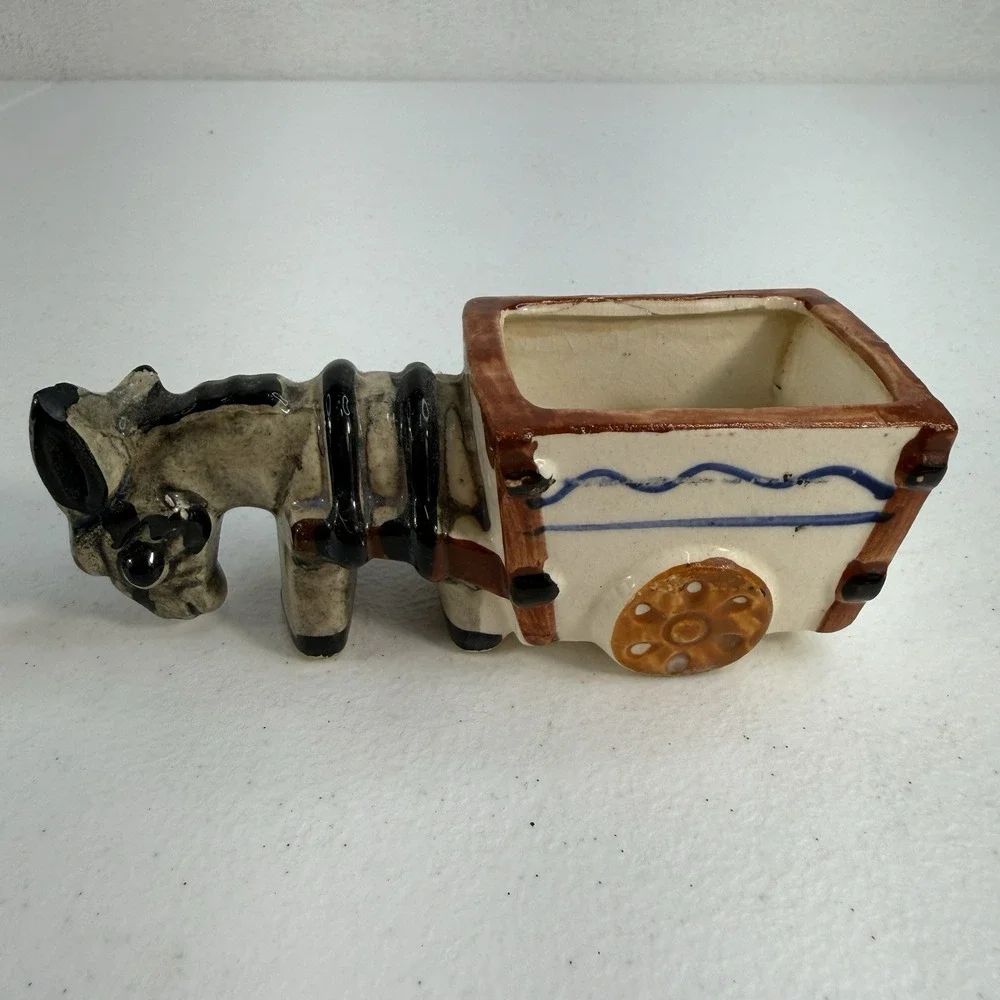Vintage Donkey with Cart 5